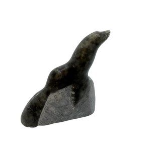 R. Powers inuit soapstone carving seal